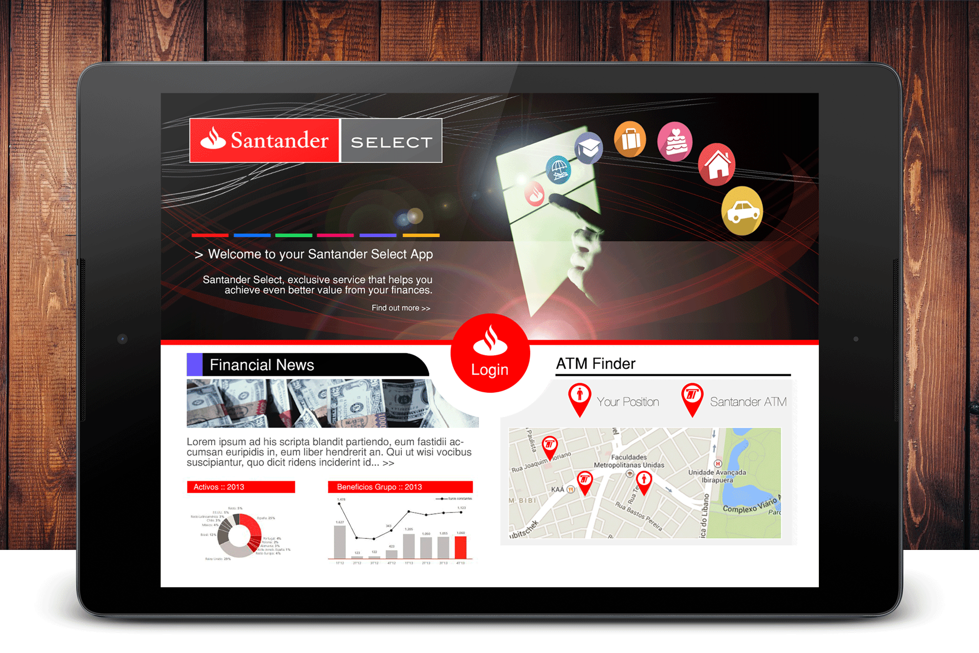 Diseño Visual - App Santander Select
